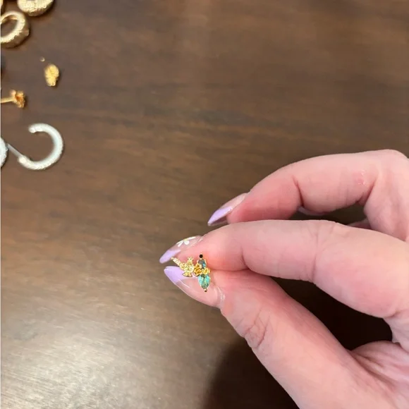 Girls Crew, Disney, Etc Mixed Gold & Silver Earring Set - 7 Pairs - Picture 7 of 7